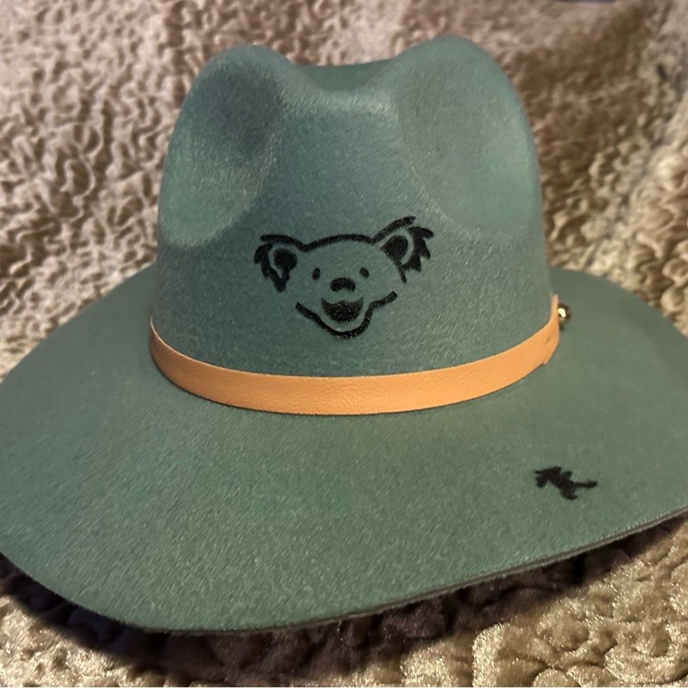 Sage Green Felt Dancing Bear Hat